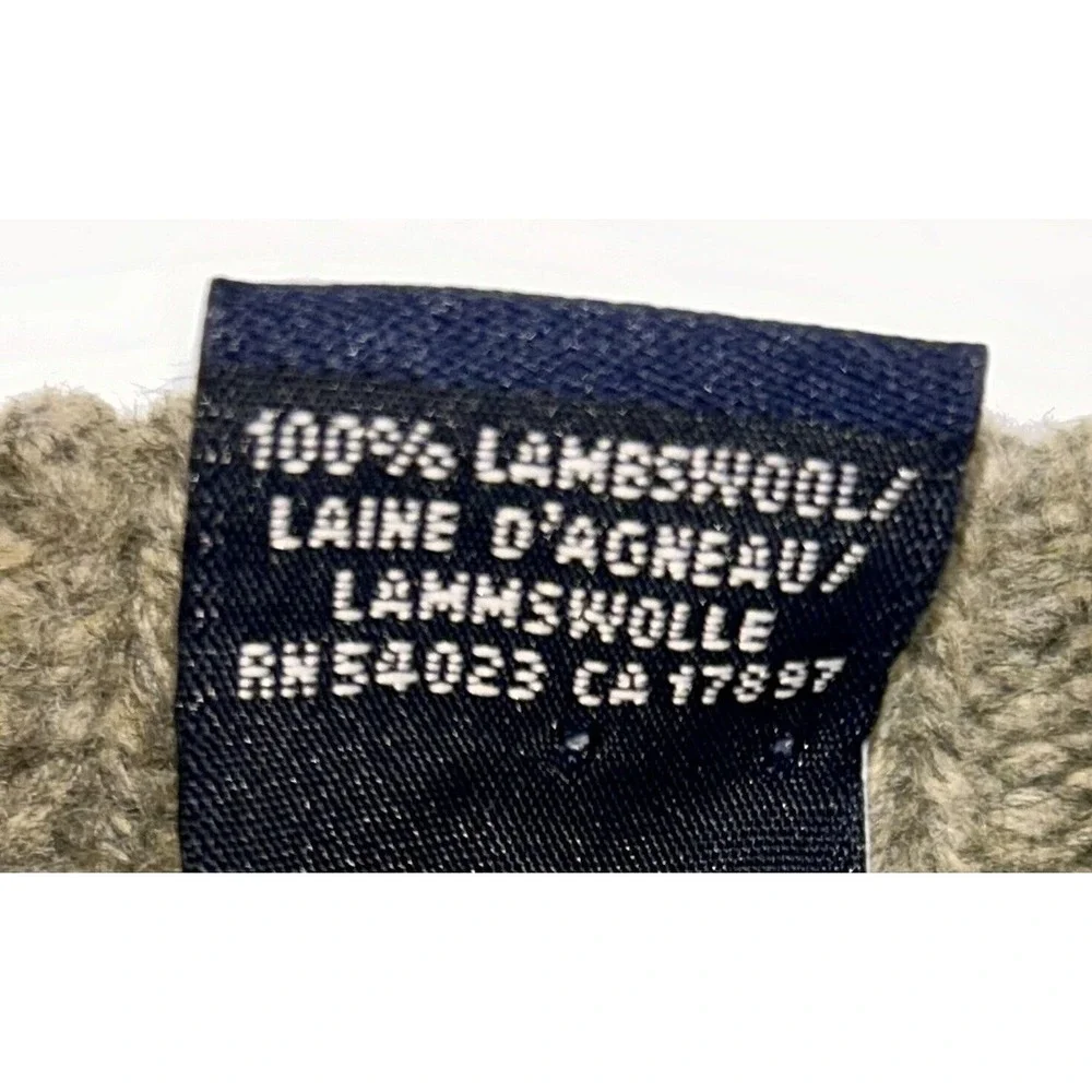 Vintage GAP 100% Lambswool CELTIC KNOT Cable Knit FISHERMAN's Sweater MEN XL
